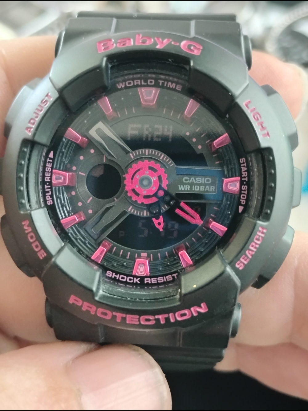 Casio Baby-G Women's Black and Pink Shock Resistant Watch